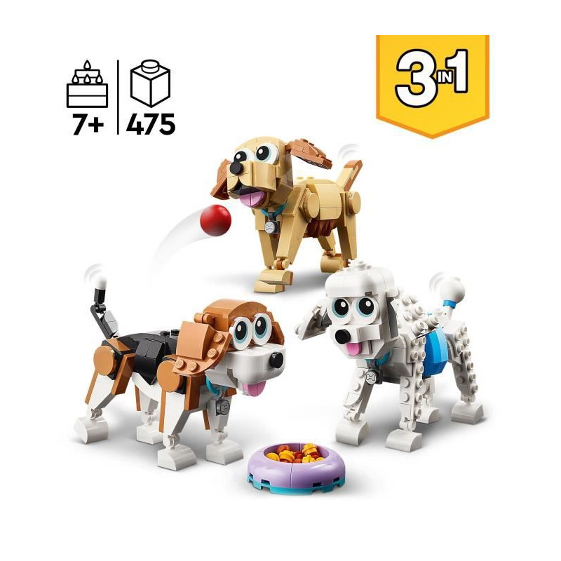 LEGO® Creator 3 en 1 31137 Adorables chiens