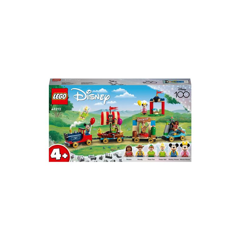 LEGO Disney 43212 Le Train en Fete Disney, Jouet avec Mickey et Minnie, 100e Anniversaire Disney
