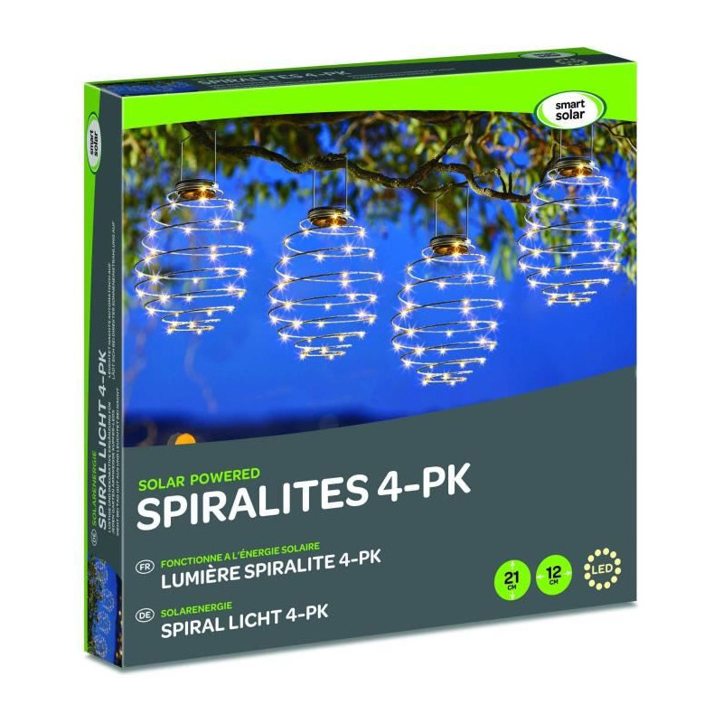 Lanterne solaire Spiralight SMART GARDEN - Pack de 4