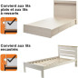 Barriere de lit Dreambaby Nicole - lits encastrés et aux lits plats- Mesurant 150 cm de large et 50 cm de haut - Gris
