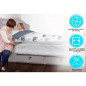 Barriere de lit Dreambaby Nicole - lits encastrés et aux lits plats- Mesurant 150 cm de large et 50 cm de haut - Gris