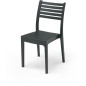 Lot de 4 chaises de jardin OLIMPIA ARETA - 52 x 46 x H 86 cm - Anthracite