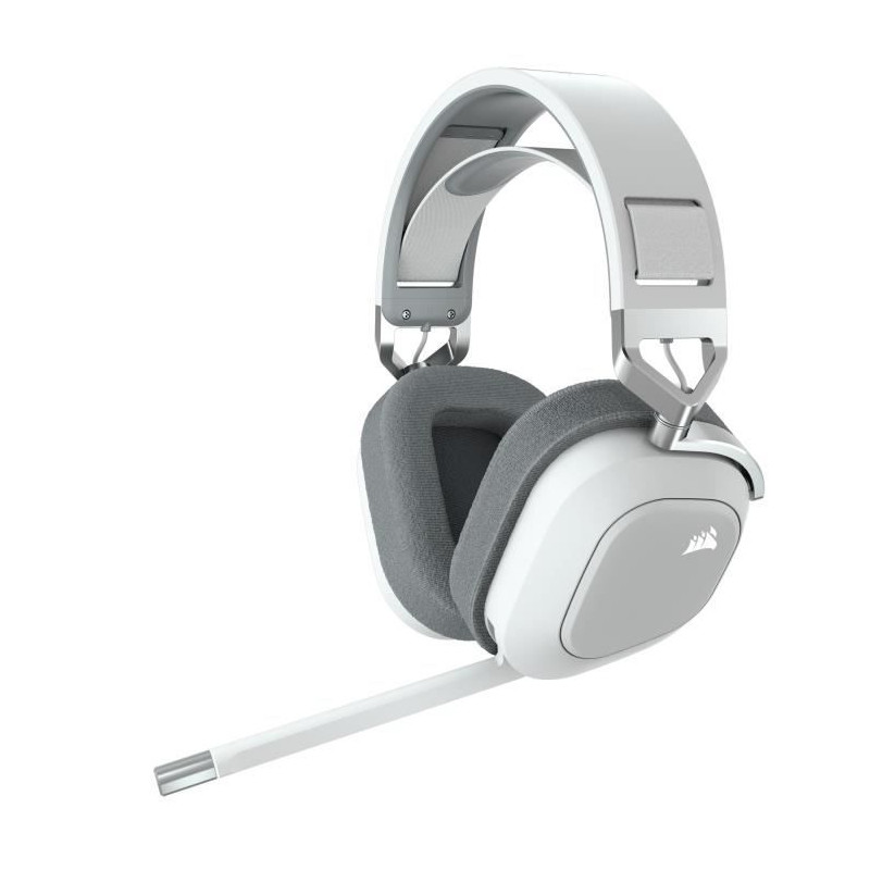 Casque gaming - CORSAIR HS80 Wireless - Blanc - Microphone omnidirectionnel