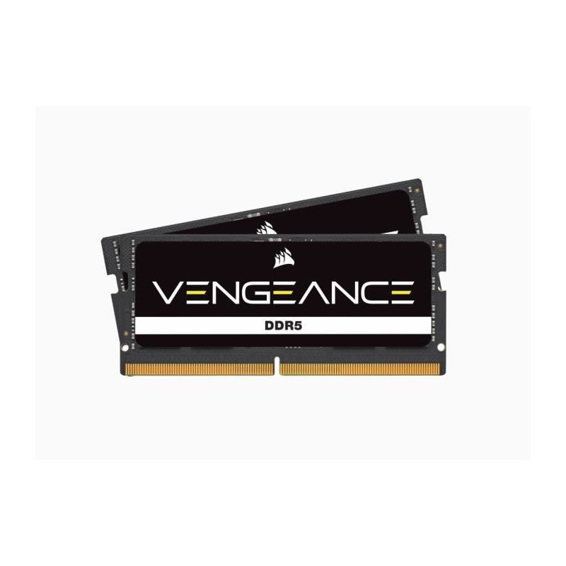 Mémoire RAM - CORSAIR - Vengeance DDR5 - 16GB 2x8GB SODIMM - 4800 MHz - 1,1V - Noir (CMSX16GX5M2A4800C40)