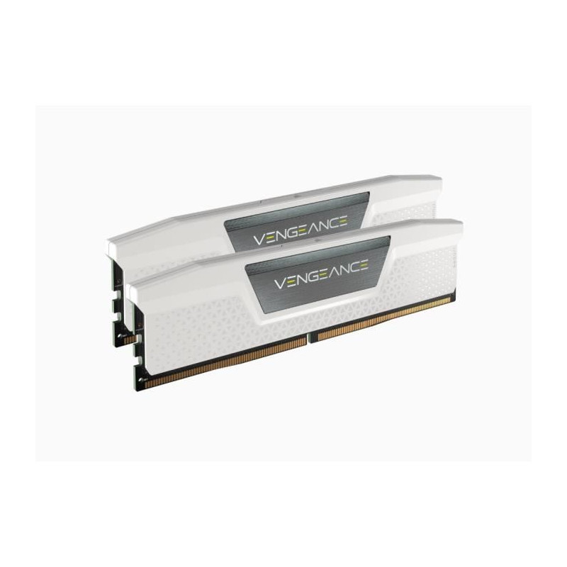 Mémoire RAM - CORSAIR - Vengeance DDR5 - 32GB 2x16GB DIMM - 5200 MHz - 1,25V - Blanc (CMK32GX5M2B5200C40W)