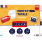 Pack Protection : Couette 220x240 cm + Taie d'oreiller + 1 Protege oreiller - Fabriqué en France