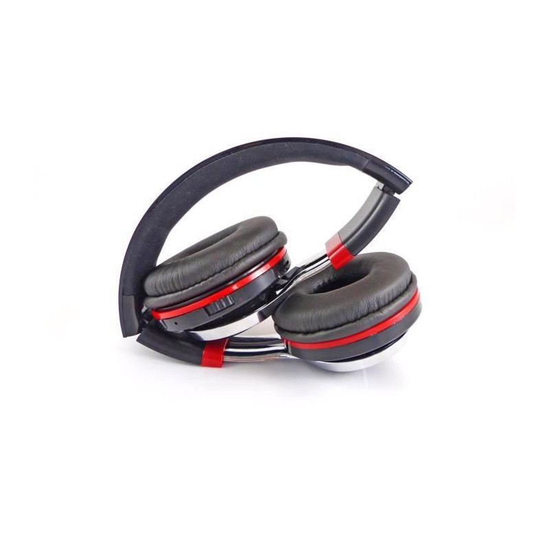 CASQUE LED BLUETOOTH ROUGE - INOVALLEY - CAQ32-BTH