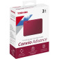 Disque dur externe - TOSHIBA - Canvio Advance - 2 To - Rouge