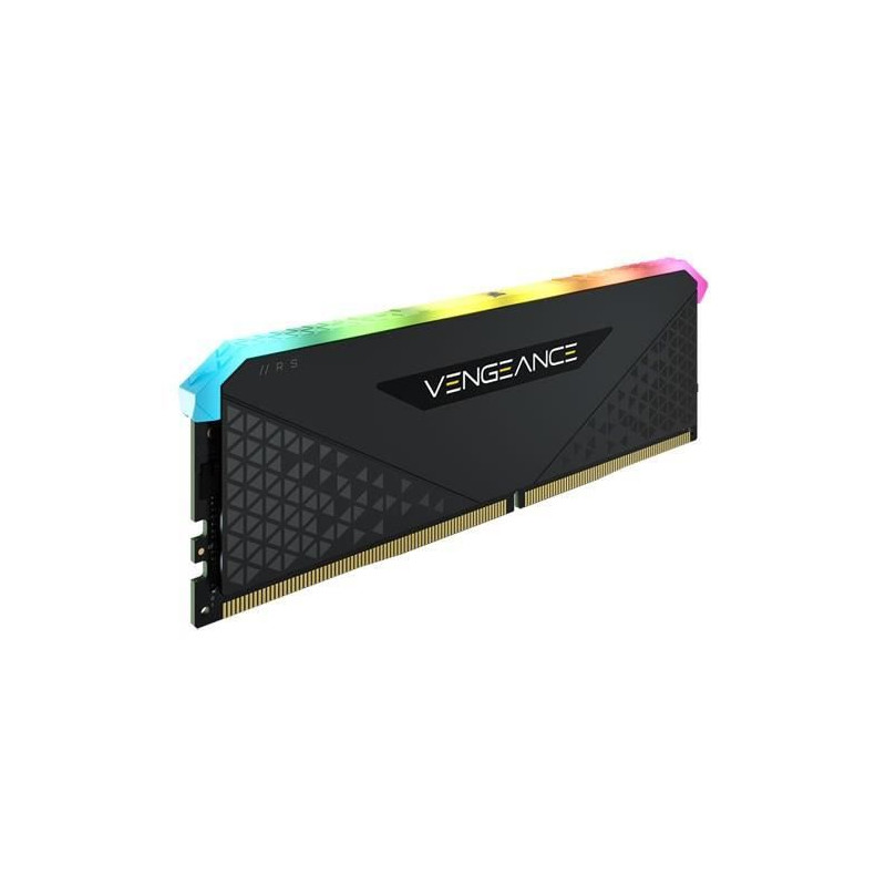 Mémoire RAM - CORSAIR - Vengeance RGB RS DDR4 - 16GB 1x16GB DIMM - Unbuffered - 3600 MHz - 1.35V - Noir (CMG16GX4M1D3600C)