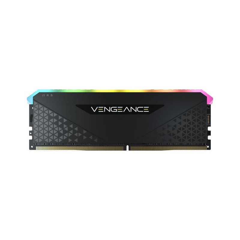 Mémoire RAM - CORSAIR - Vengeance RGB RS DDR4 - 16GB 1x16GB DIMM - Unbuffered - 3600 MHz - 1.35V - Noir (CMG16GX4M1D3600C)