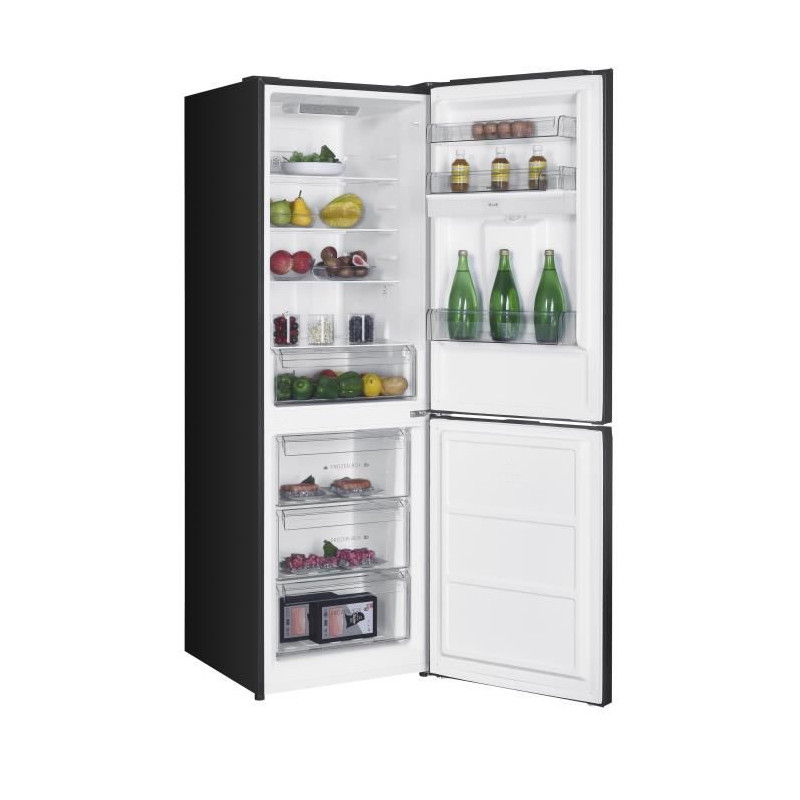 Réfrigérateur congélateur bas - CONTINENTAL EDISON - 325L - Total No Frost - distributeur d'eau- Noir