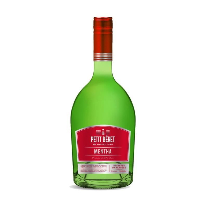 Petit Béret - Mentha - Liqueur de menthe sans alcool - 75 cl