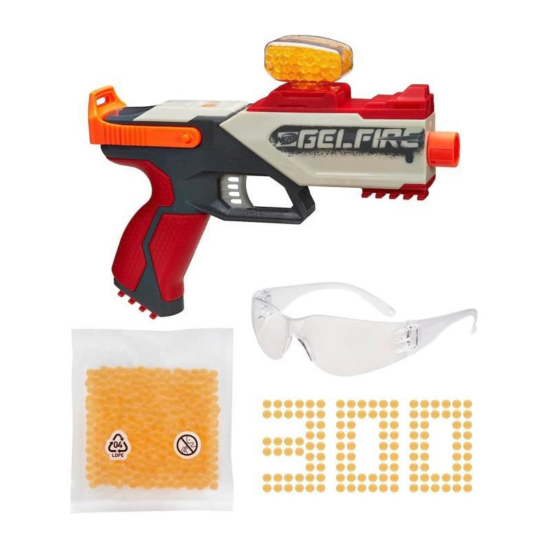 Nerf Pro Gelfire Legion avec 300 billes hydratées et des lunettes de protection