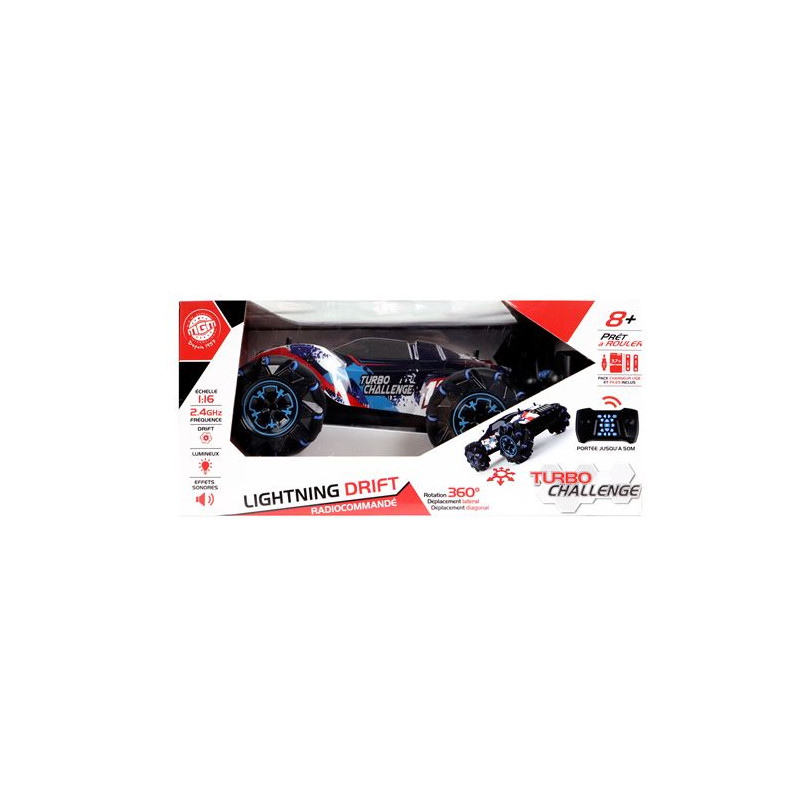 Voiture radiocommandé Turbo Challenge 4X4 Drifting en PVC Bleu