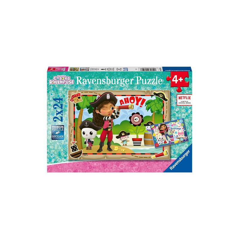 Puzzles 2 x 24 pièces Ravensburger Gabby’s Dollhouse