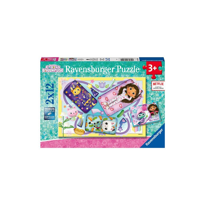 Puzzles 2 x 12 pièces Ravensburger Gabby’s Dollhouse