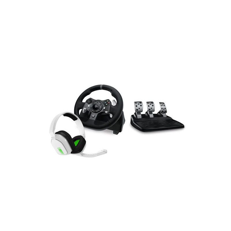 Pack Logitech Volant de course et pédalier G920 Driving Force pour PC Mac Xbox One Xbox Series X S Noir + Casque gaming Astro 