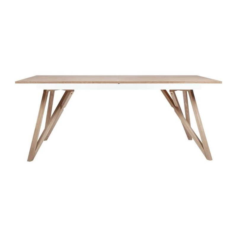 Table a manger extensible - plateau placage frene- Scandinave - SAWYER L180 / 220 x P 90 x H 75
