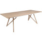 Table a manger extensible - plateau placage frene- Scandinave - SAWYER L180 / 220 x P 90 x H 75