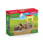 SCHLEICH - Box avec Poney Icelandais - Extension Ferme Educative - 42609 - Gamme Farm World