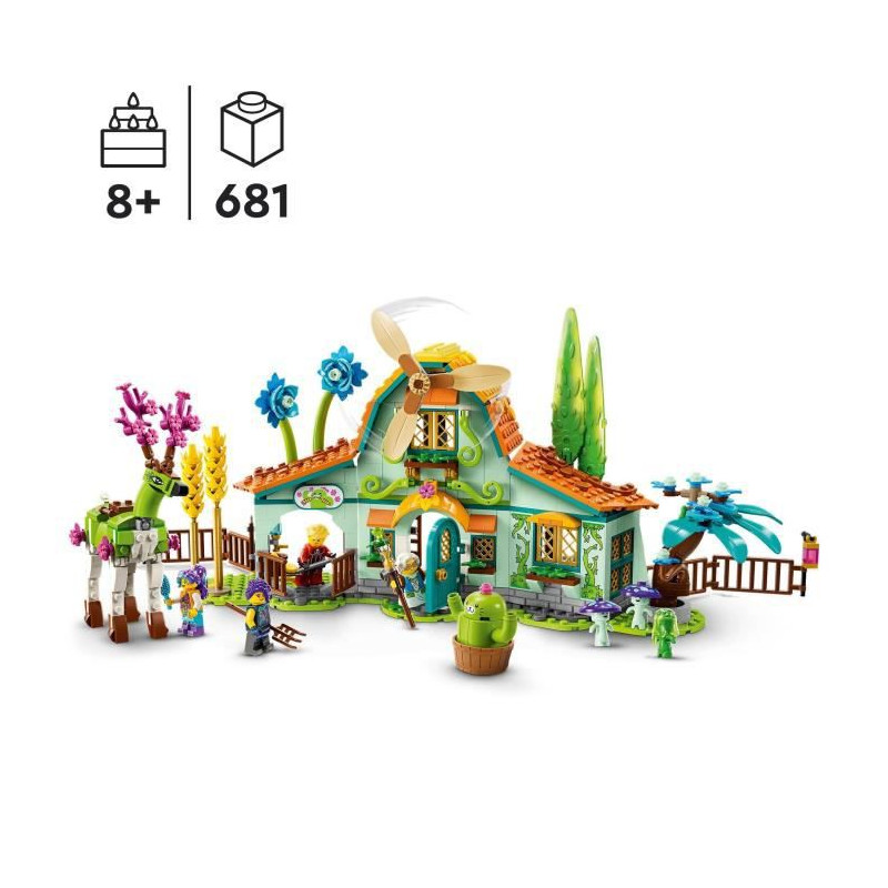 LEGO DREAMZzz 71459 L'Écurie des Créatures des Reves, Jouet de Ferme avec Figurine de Cerf 2-en-1