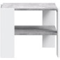 Table basse PILVI 2 Plateaux - Style contemporain - Particules mélaminé - Décor Blanc et béton clair - L 55 x P 55 x H 45 cm