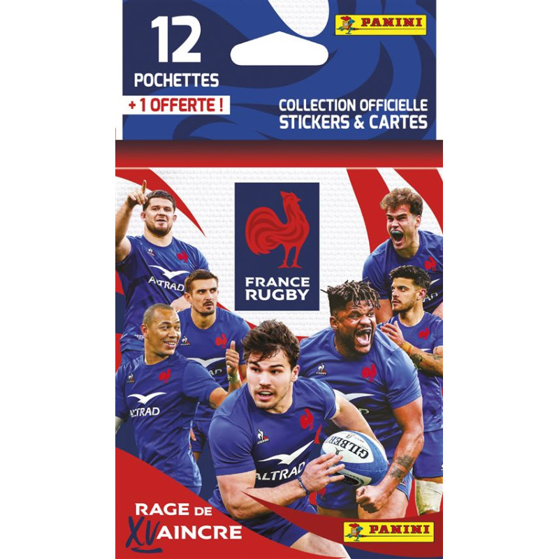 Carte à collectionner Panini Rugby EDF Blister 12 avec 1 Pochettes