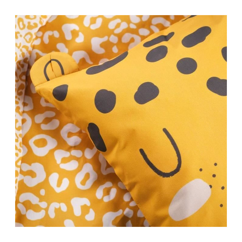 Parure de lit enfant TODAY Funny - 140x200 cm - 100% Coton - imprimé léopard