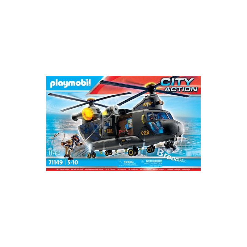 Playmobil City Action 71149 Hélicoptère des forces spéciales