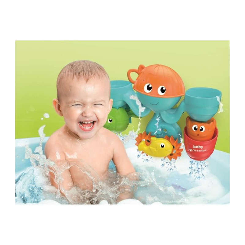 Clementoni - Jouet bain bébé - Mon centre d'activités aquatiques