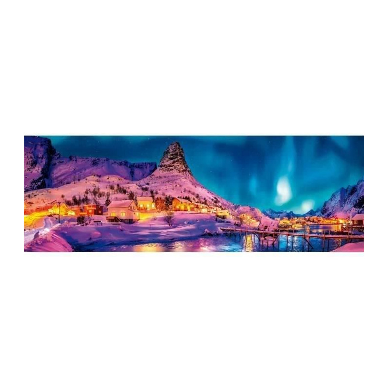 Clementoni -Panorama 1000 pieces - Colorful Night over Lofoten Islands