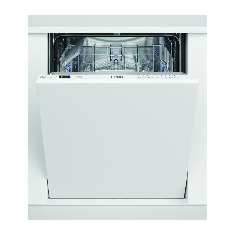 Lave-vaisselle tout intégrable INDESIT D2IHD526A - 14 couverts - L60cm - 46dB - Inox