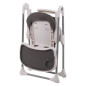 Chaise haute NANIA BIANCA - 6 mois a 36 mois - Dossier inclinable - Hauteur réglable - Pliage compacte - Gris