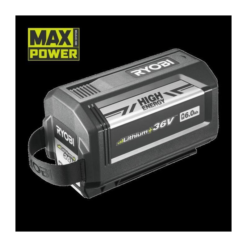 1 batterie lithium+ 36V - 6,0 Ah High Energy RYOBI MAXPOWER - gestion individuelle de charge/décharge des cellules / énergie r