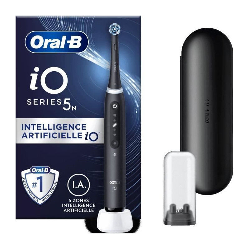Brosse a dents électrique ORAL-B iO5 connectée - 80363971 - noir - sans fil