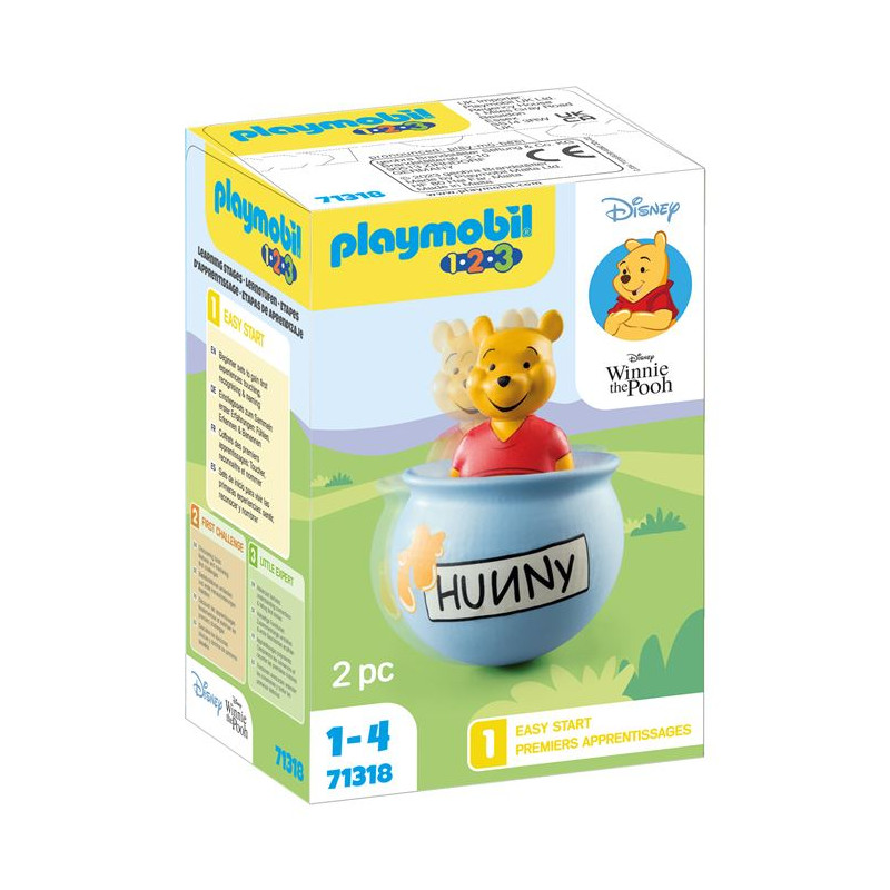 Playmobil 1.2.3 Disney 71318 Winnie l ourson et culbuto pot de miel
