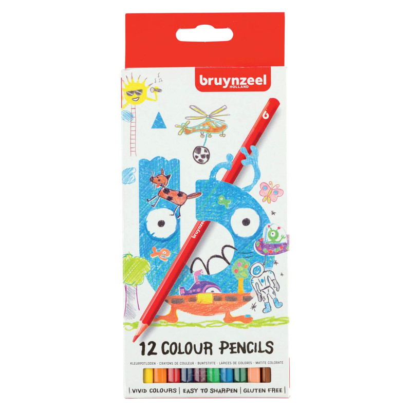 Bruynzeel Kids Colored Pencils, 12pcs.