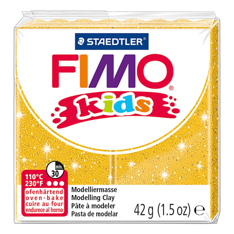 Fimo - FIMO Kids Modeling Clay Glitter Gold, 42gr 78535
