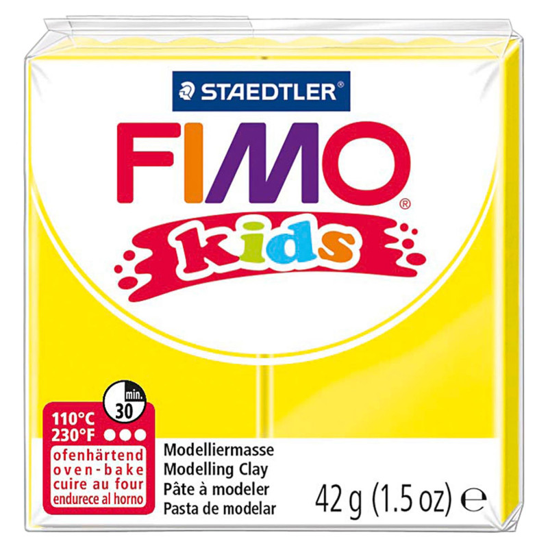 Fimo - FIMO Kids Modeling Clay Yellow, 42gr 78521