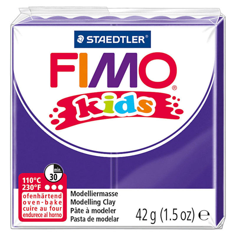 Fimo - FIMO Kids Modeling Clay Purple, 42gr 78531