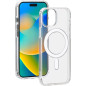 Coque hybride en silicone BigBen Connected Magsafe pour iPhone 15 Transparent