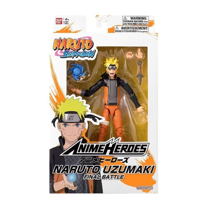 Figurine Anime Heroes - Bandai - Naruto Shippuden - Naruto Uzumaki (Final Battle) - 17 cm
