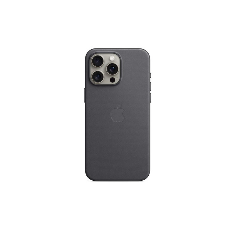 Coque en tissage fin avec MagSafe pour iPhone 15 Pro Max Noir
