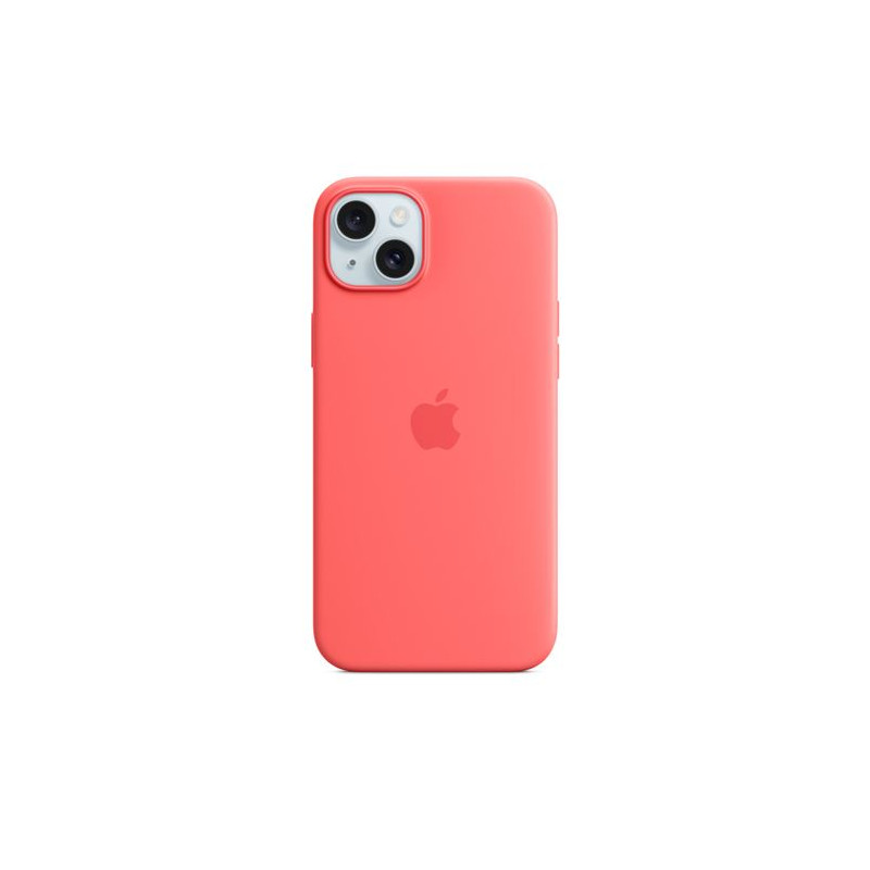 Coque en silicone avec MagSafe pour iPhone 15 Plus Goyave