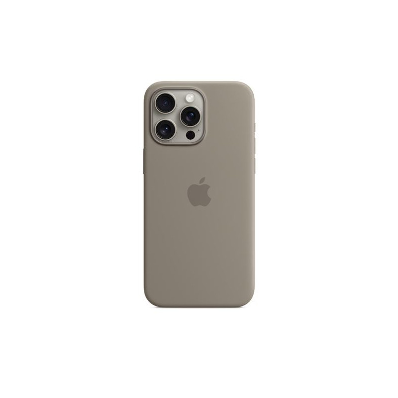 Coque en silicone avec MagSafe pour iPhone 15 Pro Max Argile