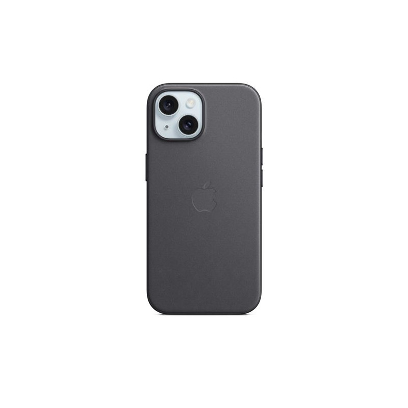 Coque en tissage fin avec MagSafe pour iPhone 15 Noir