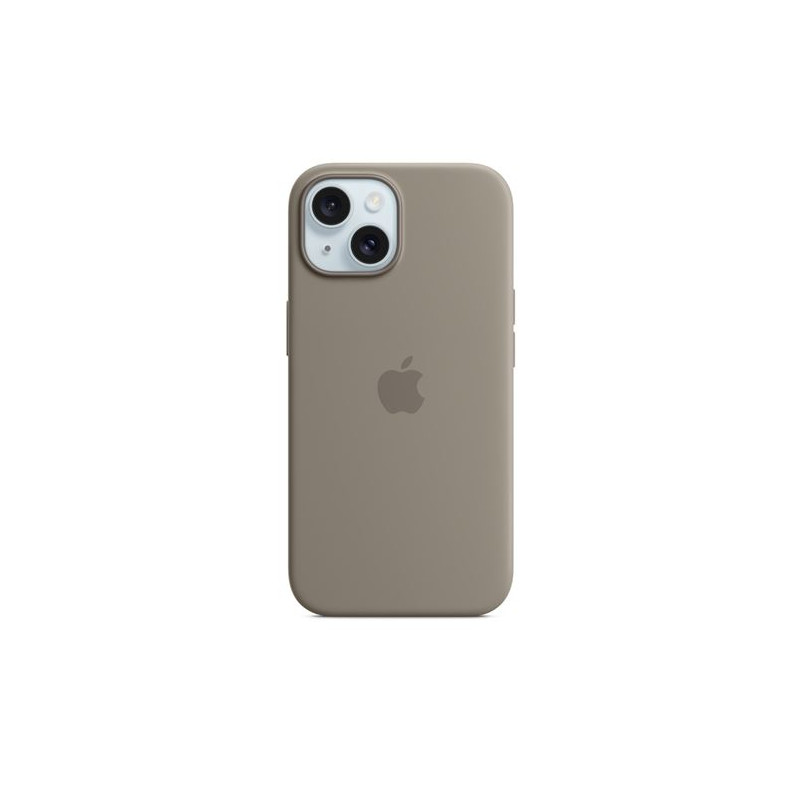 Coque en silicone avec MagSafe pour iPhone 15 Argile