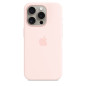 Coque en silicone avec MagSafe pour iPhone 15 Pro Rose pâle