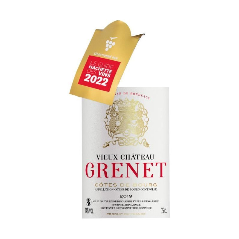 Vieux Château Grenet 2019 Côtes de Bourg - Vin rouge de Bordeaux