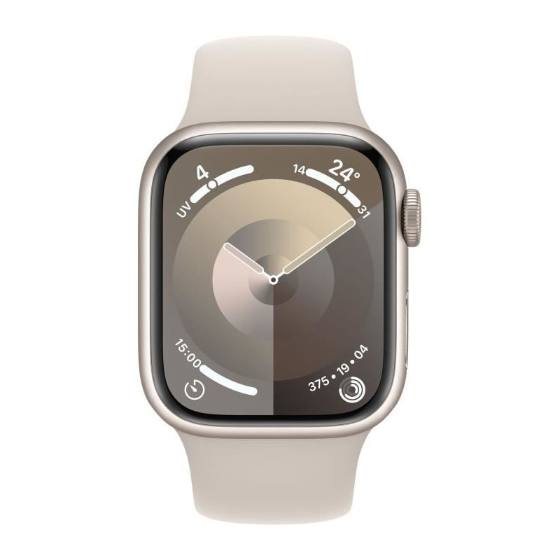 Apple Watch Series 9 GPS - 41mm - Boîtier Starlight Aluminium - Bracelet Starlight Sport Band - S/M